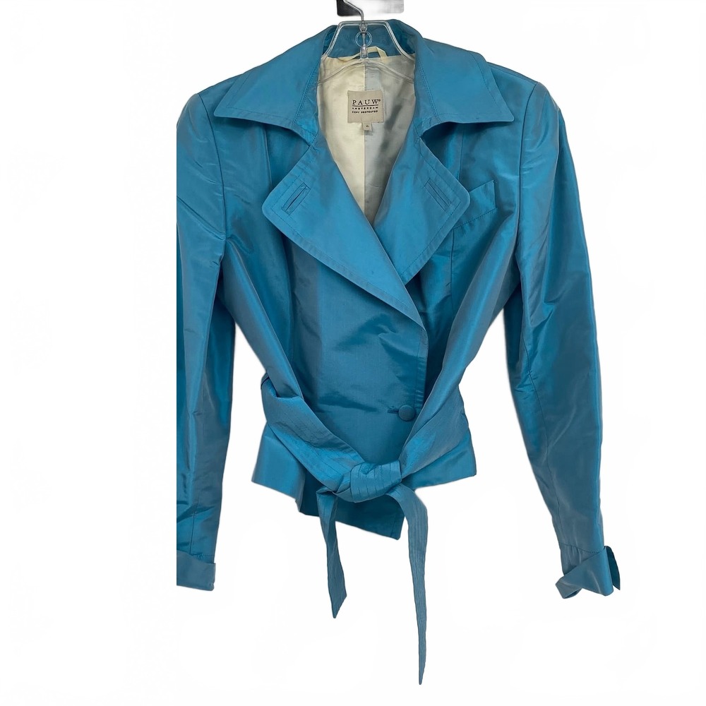 Pauw Amsterdam Blue Silk Blazer | Women’s Size 2 Regular